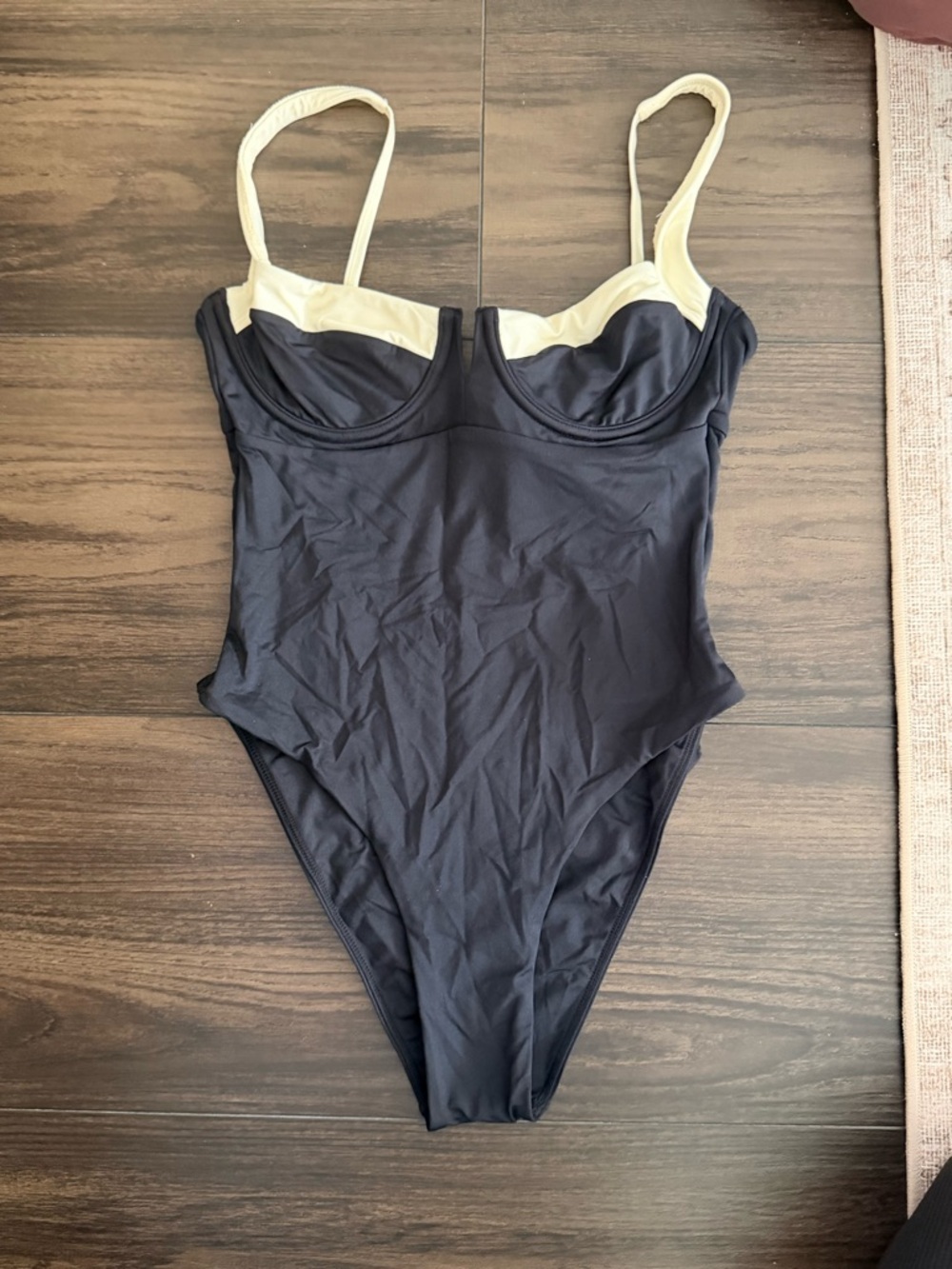Monday Swimwear Black Ribbed One-Piece